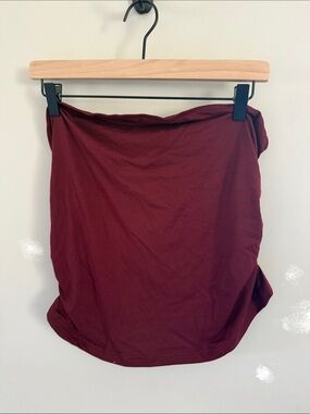 Women's Stretch Tube Skirt - Burgundy